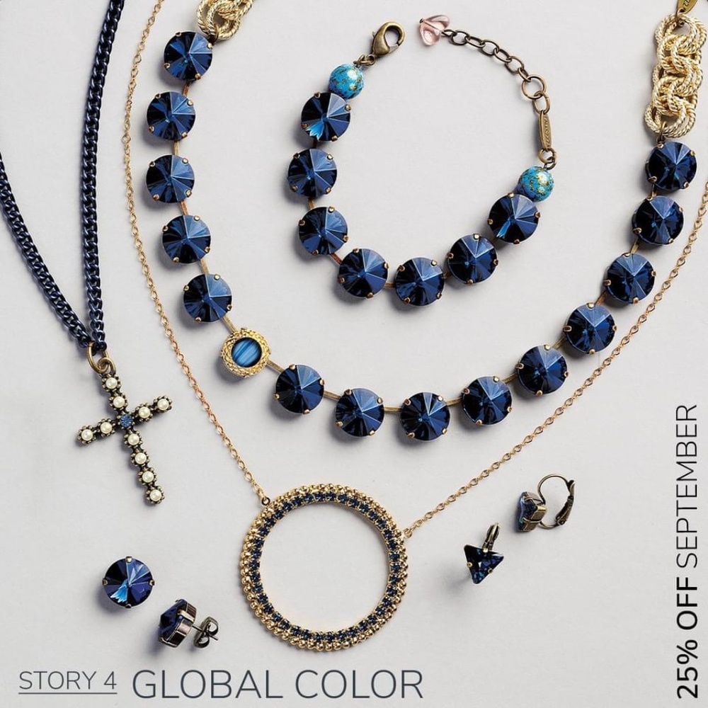 Sabika Global Color Circle Statement Necklace - image 8